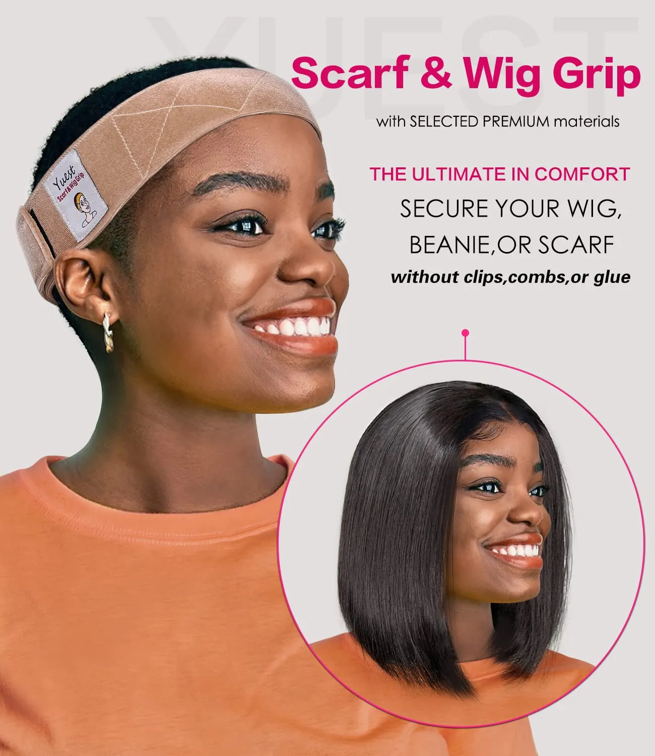 Wig Grip: No-Slip No Rub Grip Gripper Bands for Lace Front Wigs