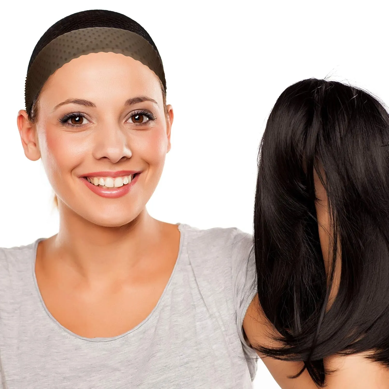 WILLBOND 2 Pieces Silicone Wig Grip Band Adjustable Silicone Wig Headband Non Slip Strong Holder for Men Women Sports Yoga(Black)