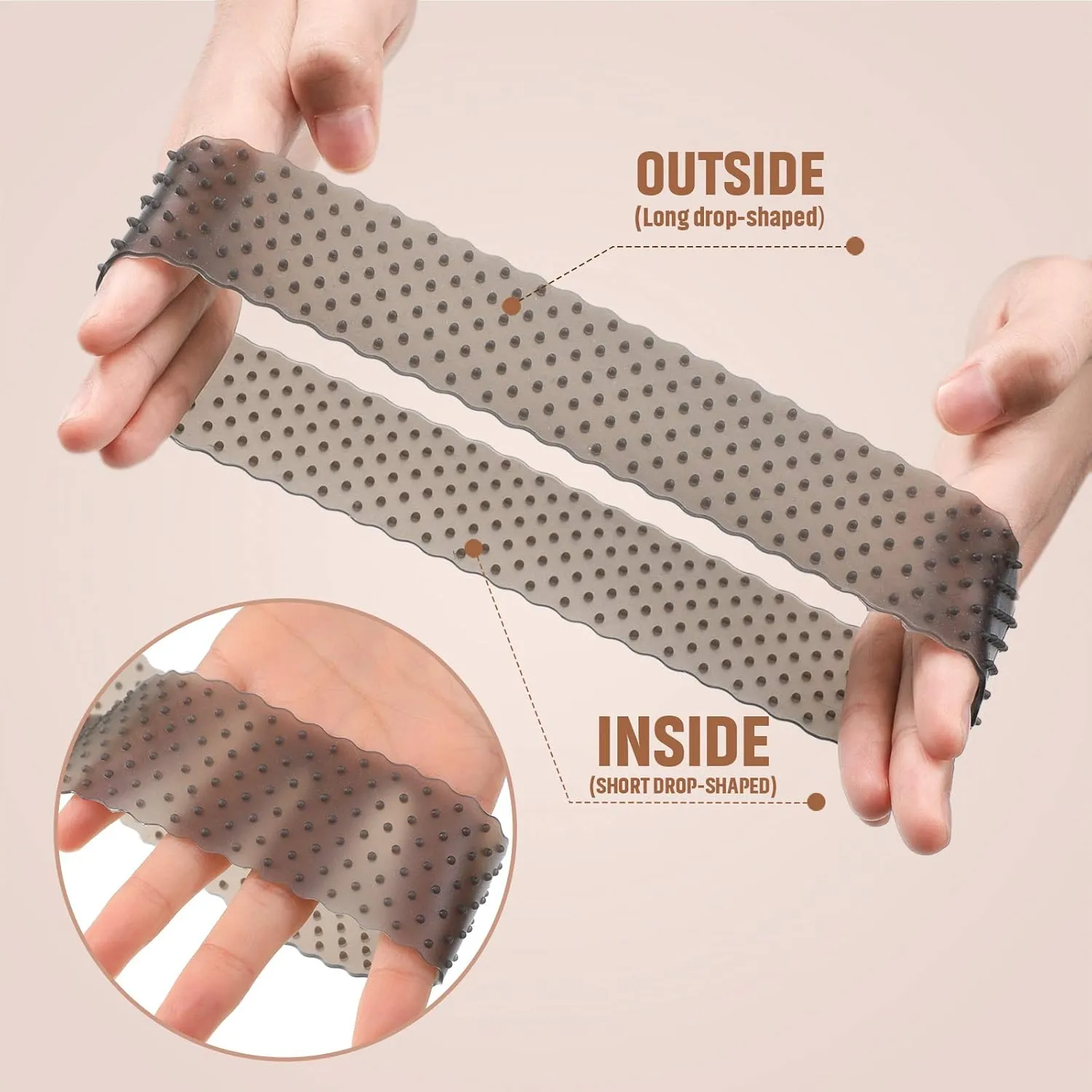 WILLBOND 2 Pieces Silicone Wig Grip Band Adjustable Silicone Wig Headband Non Slip Strong Holder for Men Women Sports Yoga(Black)