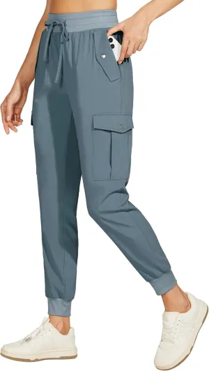Willit Women's Hiking Pants Cargo Joggers Lightweight Quick Dry Athletic Workout Travel Casual Pants Pockets