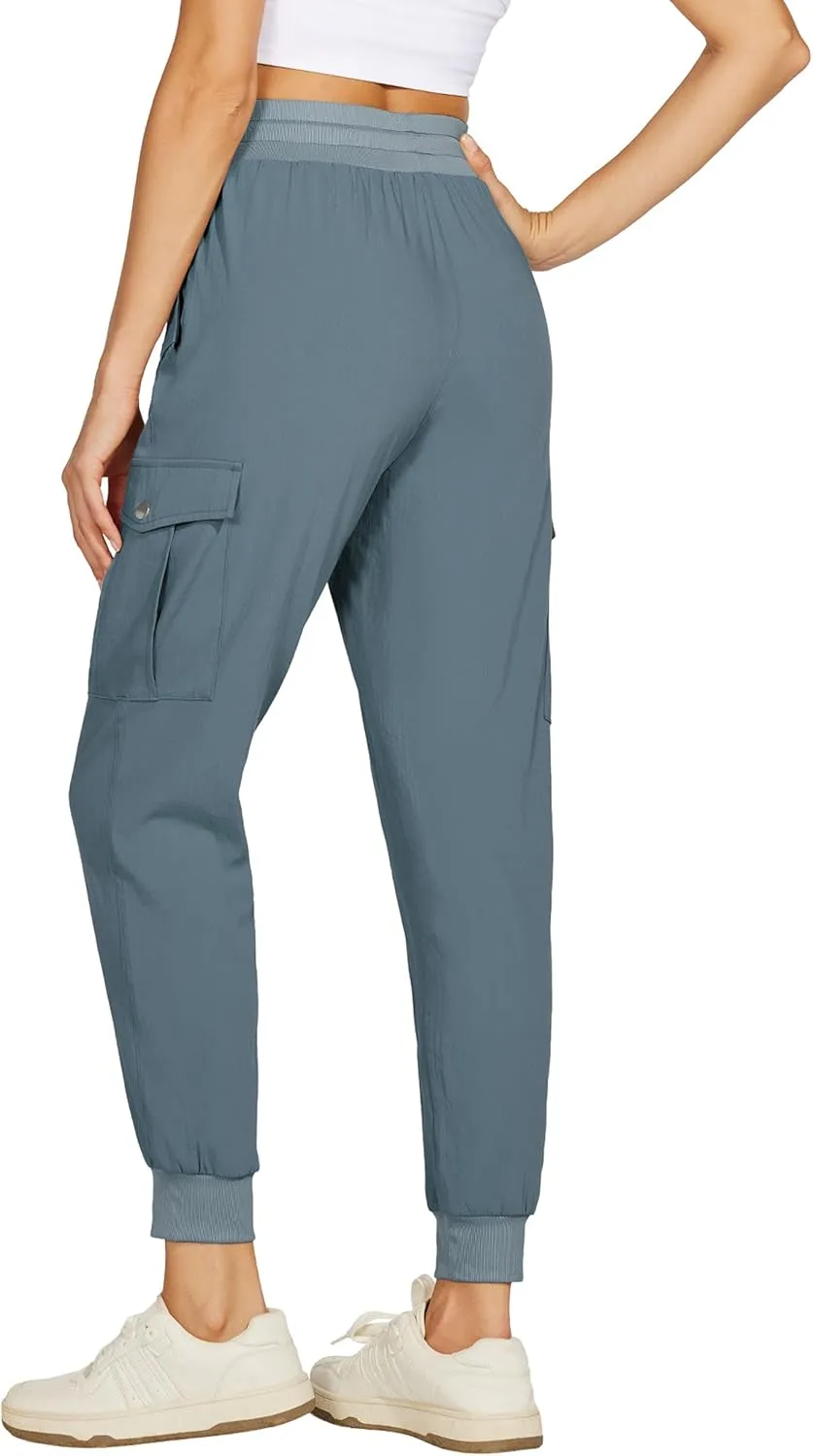 Willit Women's Hiking Pants Cargo Joggers Lightweight Quick Dry Athletic Workout Travel Casual Pants Pockets