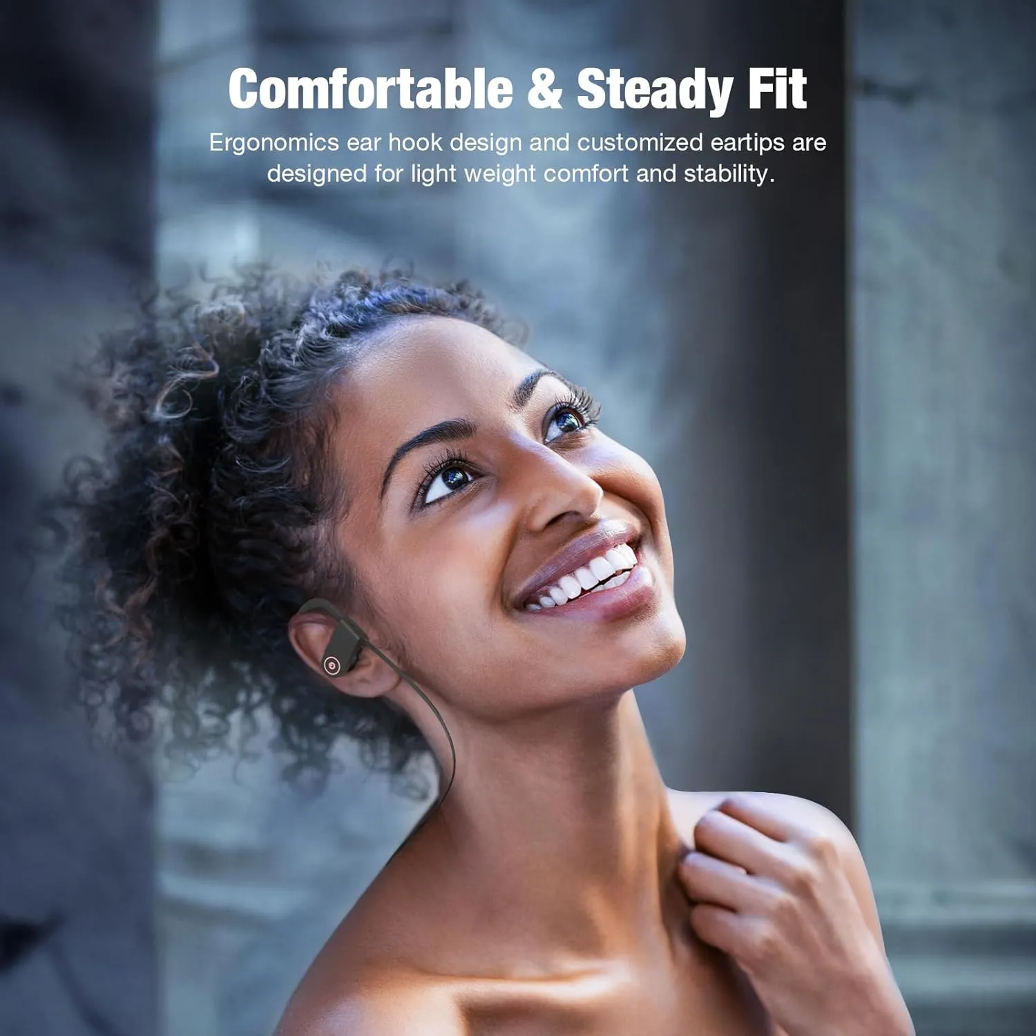 Wireless Earbuds, IPX7 Waterproof Sports Headphones with Mic, Stereo in-Ear Earphones, 16H Playtime, Sound Isolation for Running, Workout - Pink