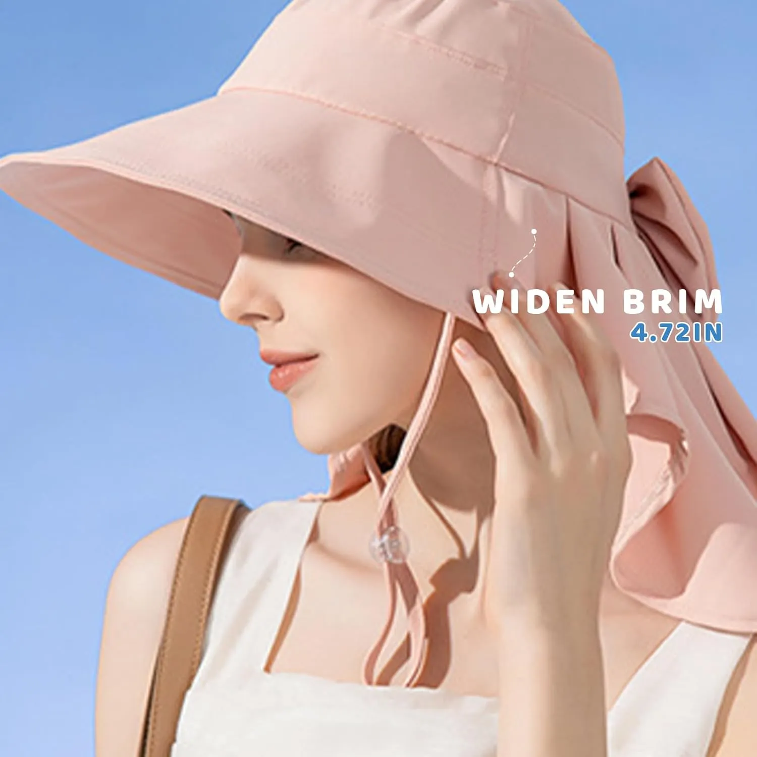 Womens Sun Hat UPF 50 Wide Brim Gardening Hat with Neck Flap