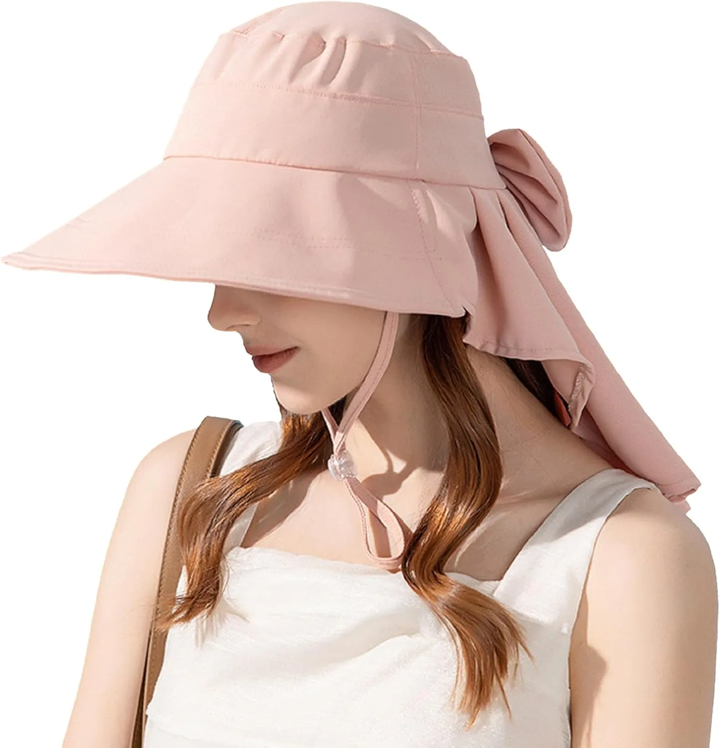 Womens Sun Hat UPF 50 Wide Brim Gardening Hat with Neck Flap