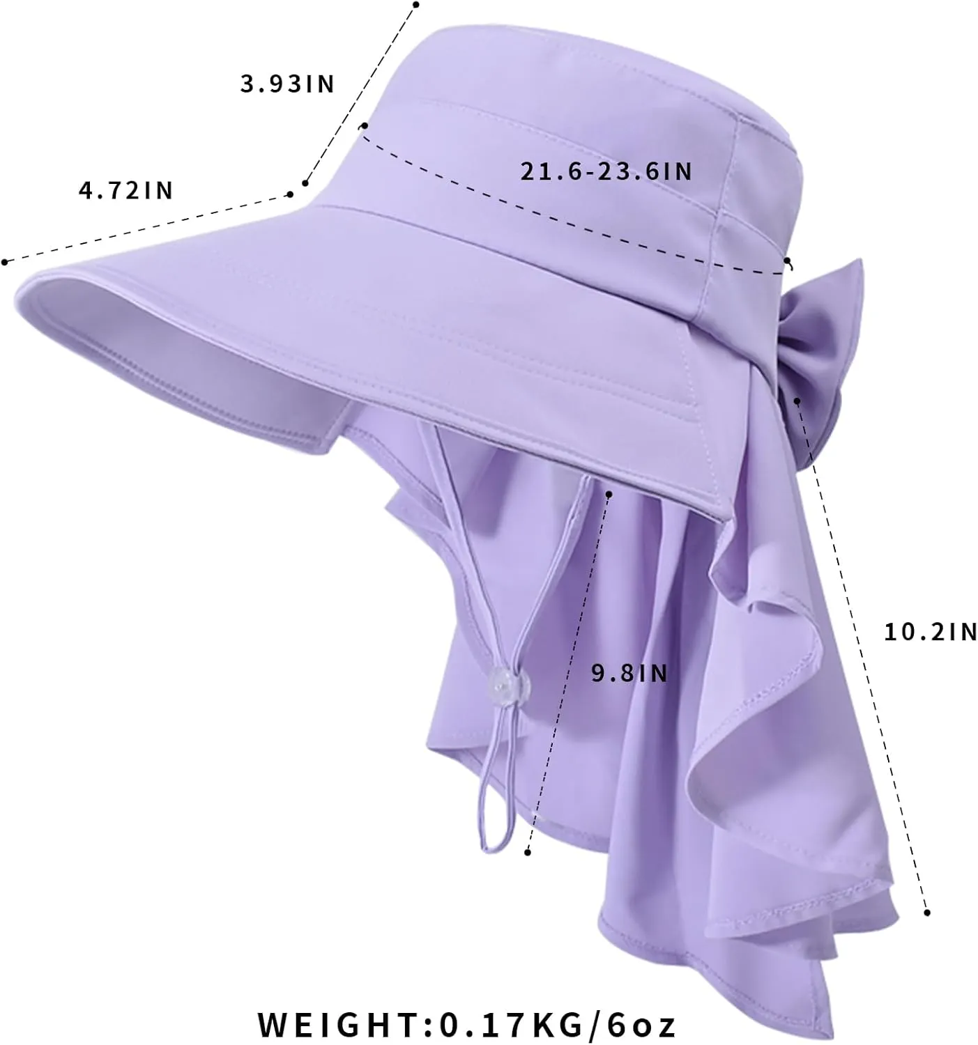 Womens Sun Hat UPF 50 Wide Brim Gardening Hat with Neck Flap