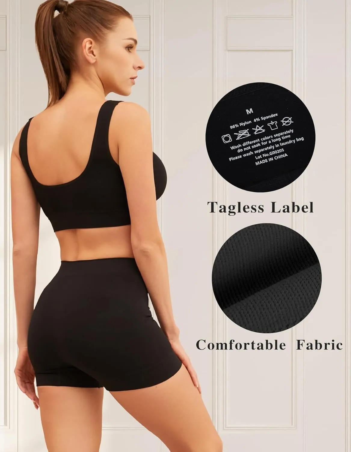 YADIFEN 3 Pack Womens Sports BrasWireless Comfortable Seamless Sleep Yoga Sports Bras for Women with Removable Pads