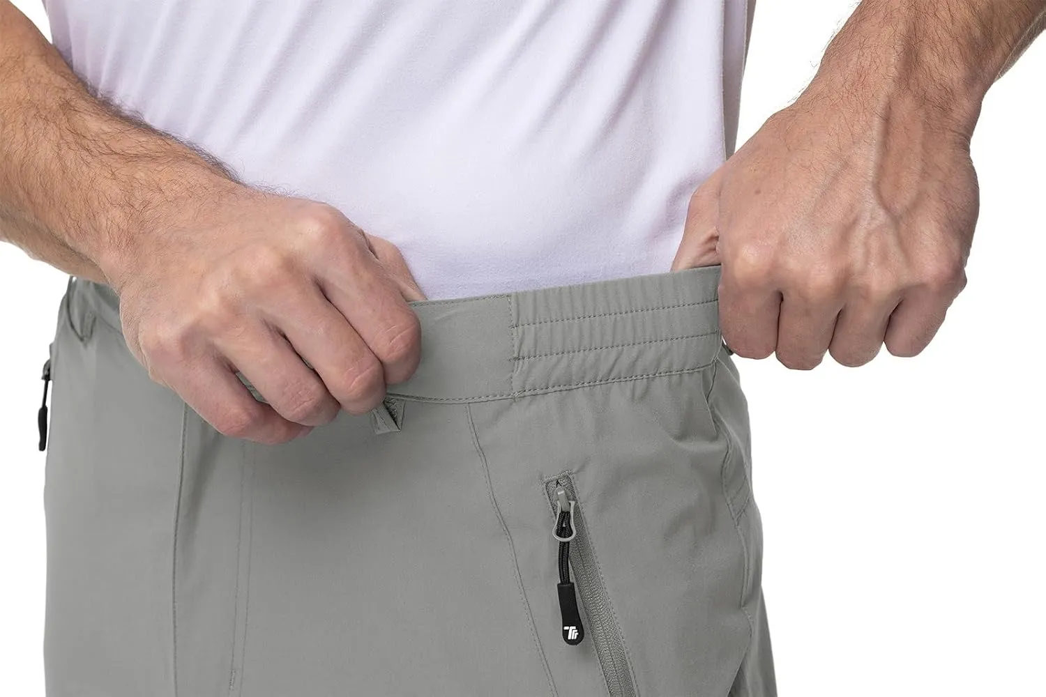 YSENTO Men's Cargo Hiking Pants Lightweight 5 Zipper Pockets Stretch Quick Dry Camping Fishing Travel Pants