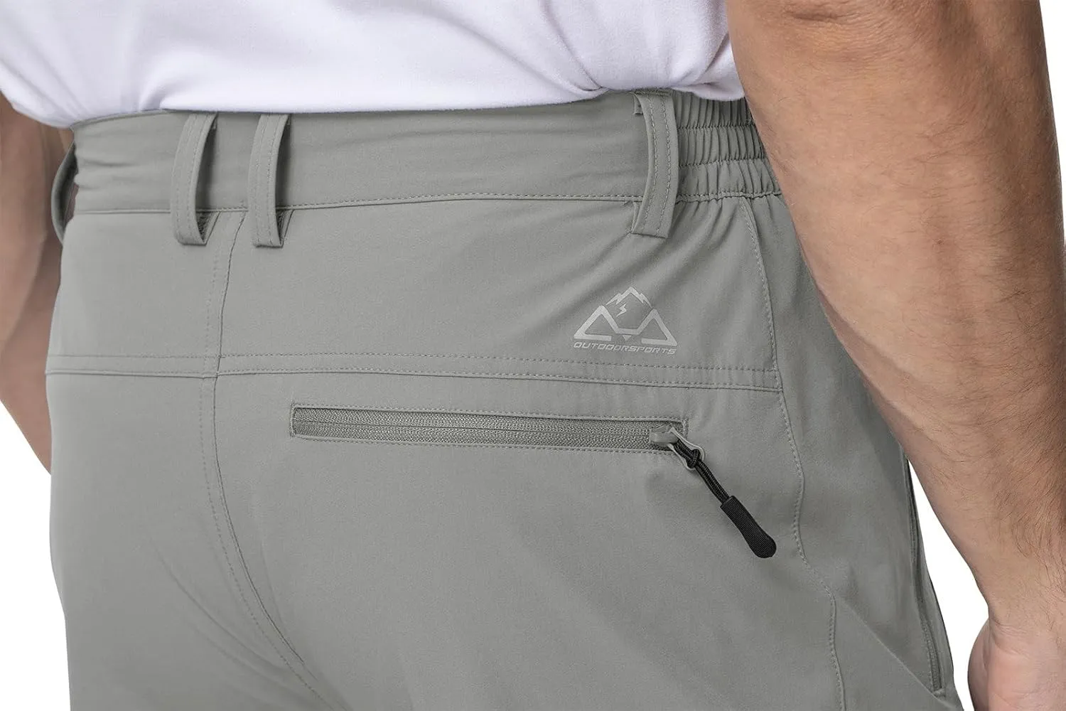 YSENTO Men's Cargo Hiking Pants Lightweight 5 Zipper Pockets Stretch Quick Dry Camping Fishing Travel Pants